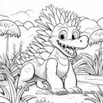 Kentrosaurus Habitat Coloring Pages 3