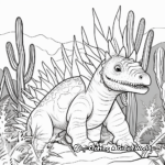 Kentrosaurus in the Wild: Jungle Scene Coloring Pages 4