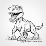 Kid-Friendly Allosaurus Dinosaur Coloring Pages 3