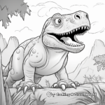 Kid-Friendly Animated T Rex Coloring Pages 1