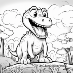 Kid-Friendly Animated T Rex Coloring Pages 3