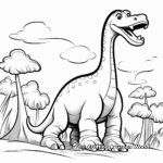 Kid-Friendly Apatosaurus Coloring Sheets 2