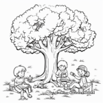Kid-friendly Arbor Day Picnic Coloring Pages 3