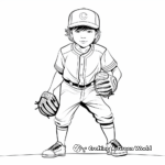 Kid-Friendly Baseball Player Coloring Pages 2