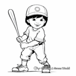 Kid-Friendly Baseball Player Coloring Pages 4