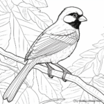 Kid-Friendly Black-Capped Chickadee Coloring Pages 1