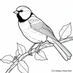 Kid-Friendly Black Capped Chickadee Coloring Pages 3