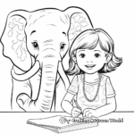 Kid-Friendly Bohemian Elephant Coloring Pages 1