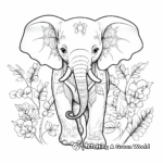 Kid-Friendly Bohemian Elephant Coloring Pages 3
