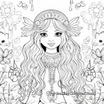 Kid-Friendly Boho Rainbow Coloring Pages 1