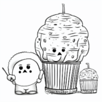 Kid-Friendly Cake Pop Coloring Pages 1