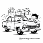 Kid-Friendly Car Coloring Pages: Simple Design for Boys 3