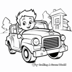 Kid-Friendly Car Coloring Pages: Simple Design for Boys 4