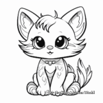 Kid-Friendly Cartoon Angel Cat Coloring Pages 1