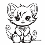 Kid-Friendly Cartoon Angel Cat Coloring Pages 4