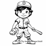 Kid-Friendly Cartoon Baseball Mascot Coloring Pages 1
