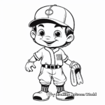 Kid-Friendly Cartoon Baseball Mascot Coloring Pages 2