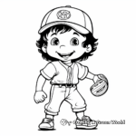 Kid-Friendly Cartoon Baseball Mascot Coloring Pages 3