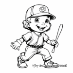 Kid-Friendly Cartoon Baseball Mascot Coloring Pages 4