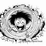 Kid-Friendly Cartoon Black Hole Coloring Pages 2