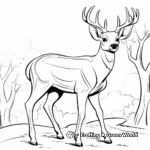 Kid-Friendly Cartoon Buck Coloring Pages 3