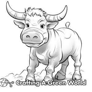 Bucking Bull Coloring Pages - Free &amp; Printable!