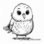 Kid-Friendly Cartoon Budgie Coloring Pages 2
