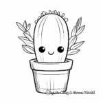 Kid-friendly Cartoon Cactus Coloring Pages 1