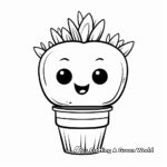 Kid-friendly Cartoon Cactus Coloring Pages 3