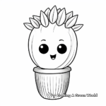Kid-friendly Cartoon Cactus Coloring Pages 4