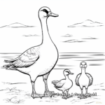 Kid-Friendly Cartoon Canada Geese Coloring Pages 2