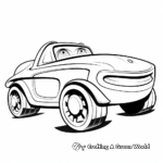Kid-Friendly Cartoon Car Coloring Pages 1