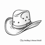 Kid-Friendly Cartoon Cowboy Hat Coloring Pages 2