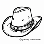 Kid-Friendly Cartoon Cowboy Hat Coloring Pages 4