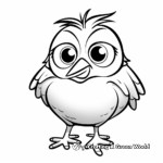 Kid-Friendly Cartoon Crow Coloring Pages 4