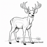 Kid-Friendly Cartoon Deer Antler Coloring Pages 3