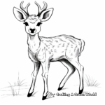 Kid-Friendly Cartoon Deer Antler Coloring Pages 4
