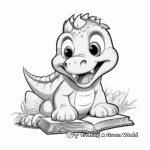 Kid-Friendly Cartoon Dinosaur Coloring Pages 3