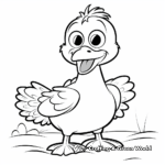 Kid-Friendly Cartoon Dodo Bird Coloring Pages 2