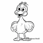 Kid-Friendly Cartoon Dodo Bird Coloring Pages 3