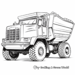Kid-friendly Cartoon Dump Truck Coloring Pages 4