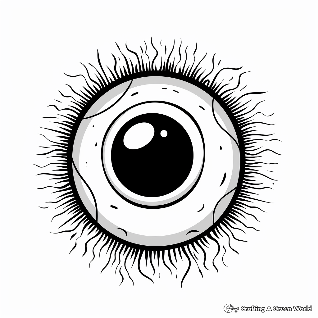 Kid-Friendly Cartoon Evil Eye Coloring Pages 1