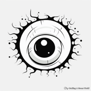 Kid-Friendly Cartoon Evil Eye Coloring Pages 3