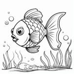 Kid-Friendly Cartoon Fish Aquarium Coloring Pages 4