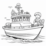 Kid-Friendly Cartoon Fishing Boat Coloring Pages 4