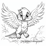 Kid-Friendly Cartoon Flying Eagle Coloring Pages 2