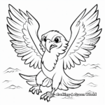 Kid-Friendly Cartoon Flying Eagle Coloring Pages 3