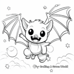 Kid-Friendly Cartoon Fruit Bat Coloring Pages 3