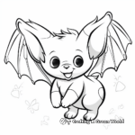 Kid-Friendly Cartoon Fruit Bat Coloring Pages 4