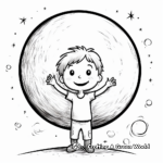 Kid-Friendly Cartoon Full Moon Coloring Pages 3